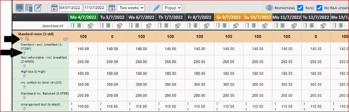 R&A bookingssite room - rate