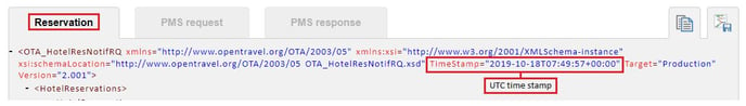 Reservation XML